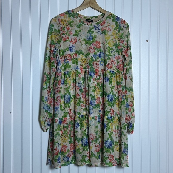 AFRM Women’s Floral Print Mini long Sleeve Dress Size Medium - Picture 12 of 12